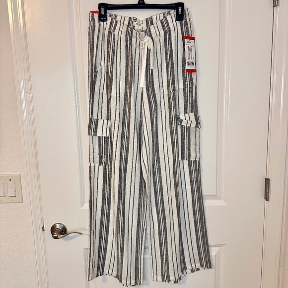 Roxy, Linen Blend Cargo Pants, NWT, Size M - Picture 3 of 9